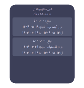 شهریه پرداختی
